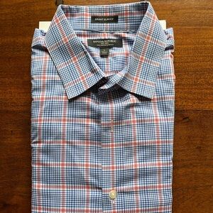 Banana Republic Men’s Grant slim fit dress shirt – plaid – size L
